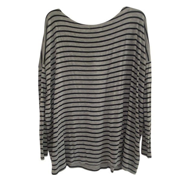Piko 1988 Long Sleeve Striped Grey & Black Dolman Shirt - Picture 2 of 9
